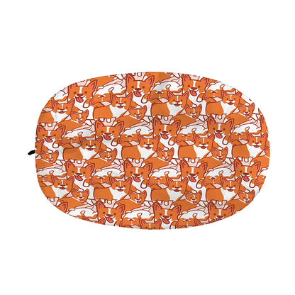Cute Corgi Pattern Print Car Side Mirror Covers