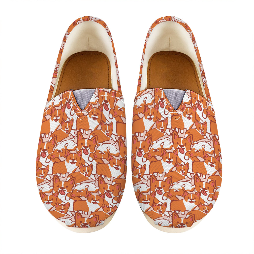 Cute Corgi Pattern Print Casual Shoes
