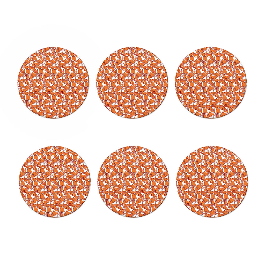 Cute Corgi Pattern Print Coaster Set