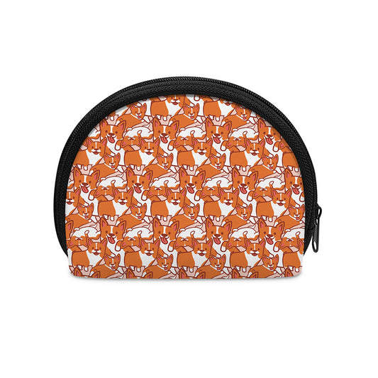 Cute Corgi Pattern Print Coin Purse