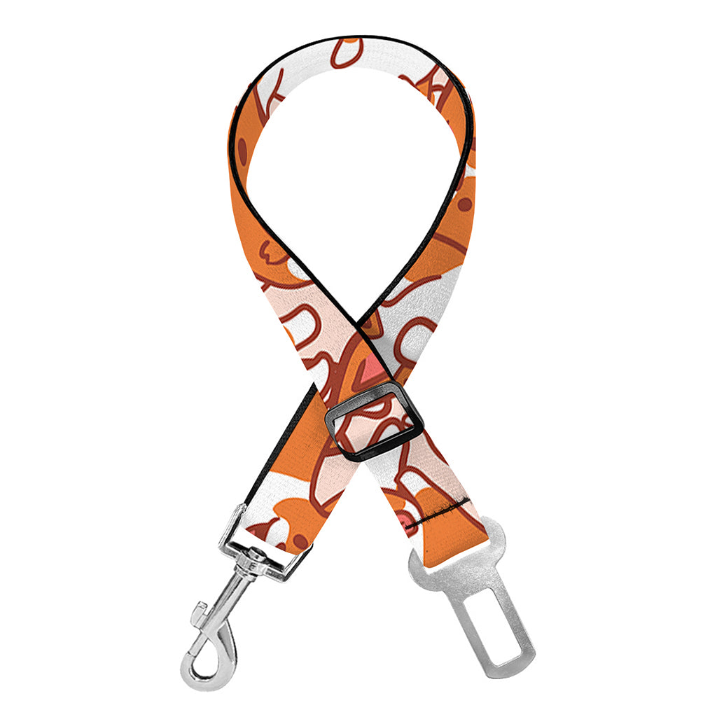 Cute Corgi Pattern Print Dog Seat Belt