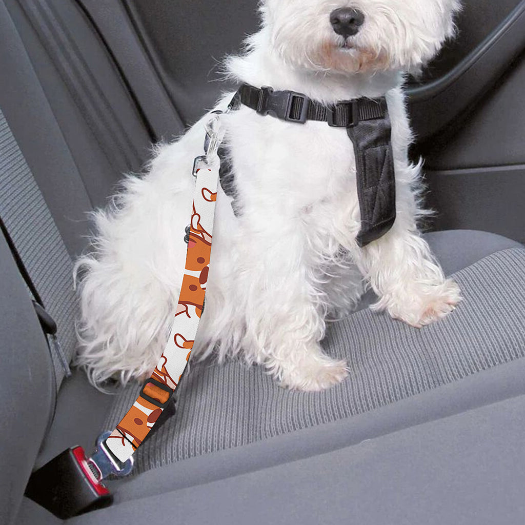 Cute Corgi Pattern Print Dog Seat Belt