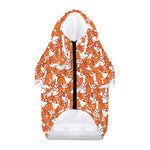 Cute Corgi Pattern Print Dog Zip Up Hoodie