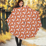 Cute Corgi Pattern Print Foldable Umbrella
