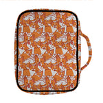 Cute Corgi Pattern Print Front Pocket Bible Bag