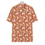 Cute Corgi Pattern Print Hawaiian Shirt
