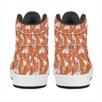 Cute Corgi Pattern Print High Top Leather Sneakers