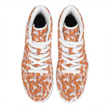 Cute Corgi Pattern Print High Top Leather Sneakers