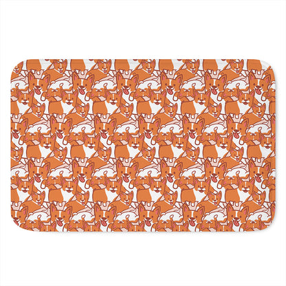 Cute Corgi Pattern Print Indoor Door Mat