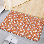 Cute Corgi Pattern Print Indoor Door Mat