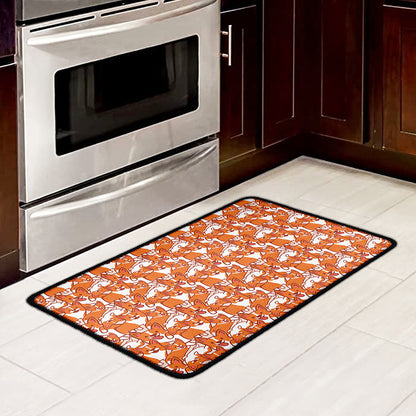 Cute Corgi Pattern Print Kitchen Mat