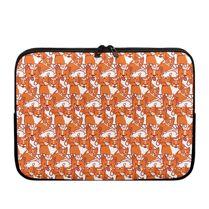 Cute Corgi Pattern Print Laptop Sleeve