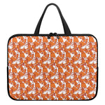 Cute Corgi Pattern Print Laptop Sleeve With Handle