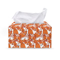 Cute Corgi Pattern Print Leather Tissue Box Cover
