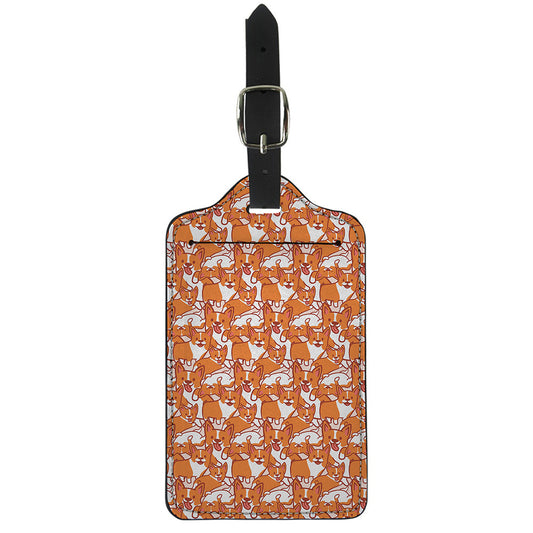 Cute Corgi Pattern Print Luggage Tag