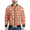 Cute Corgi Pattern Print Men's Bomber Jacket