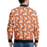 Cute Corgi Pattern Print Men's Bomber Jacket