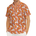 Cute Corgi Pattern Print Men's Deep V-Neck Shirt