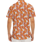 Cute Corgi Pattern Print Men's Deep V-Neck Shirt