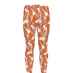 Cute Corgi Pattern Print Men's leggings