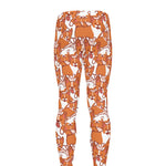 Cute Corgi Pattern Print Men's leggings