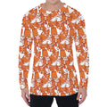 Cute Corgi Pattern Print Men's Long Sleeve T-Shirt