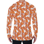 Cute Corgi Pattern Print Men's Long Sleeve T-Shirt