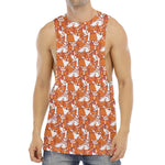 Cute Corgi Pattern Print Men's Muscle Tank Top