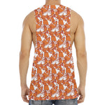 Cute Corgi Pattern Print Men's Muscle Tank Top