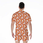 Cute Corgi Pattern Print Men's Rompers