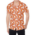 Cute Corgi Pattern Print Men's Shirt