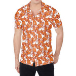 Cute Corgi Pattern Print Men's Shirt