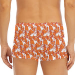 Cute Corgi Pattern Print Men's Short Boxer Briefs