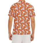 Cute Corgi Pattern Print Men's Short Sleeve Rash Guard
