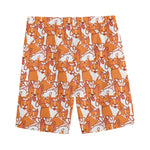 Cute Corgi Pattern Print Men's Sports Shorts