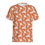Cute Corgi Pattern Print Men's Sports T-Shirt