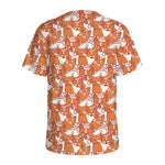Cute Corgi Pattern Print Men's Sports T-Shirt