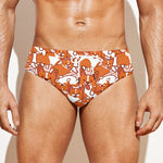 Cute Corgi Pattern Print Men's Swim Briefs