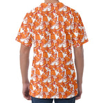 Cute Corgi Pattern Print Men's Velvet T-Shirt
