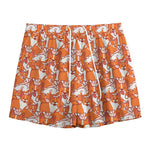 Cute Corgi Pattern Print Mesh Shorts