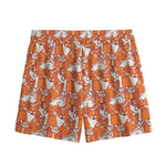 Cute Corgi Pattern Print Mesh Shorts