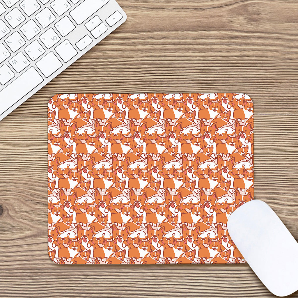 Cute Corgi Pattern Print Mouse Pad