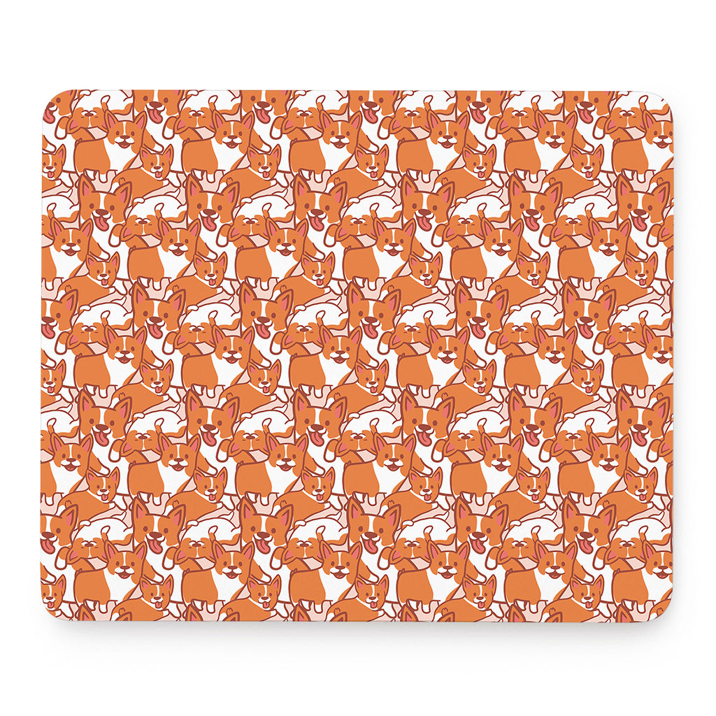 Cute Corgi Pattern Print Mouse Pad
