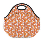 Cute Corgi Pattern Print Neoprene Lunch Bag