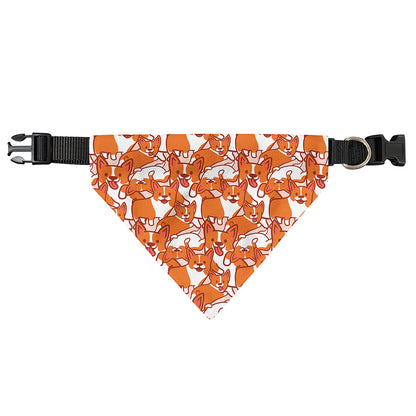 Cute Corgi Pattern Print Over The Collar Dog Bandana