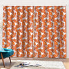 Cute Corgi Pattern Print Pencil Pleat Curtains