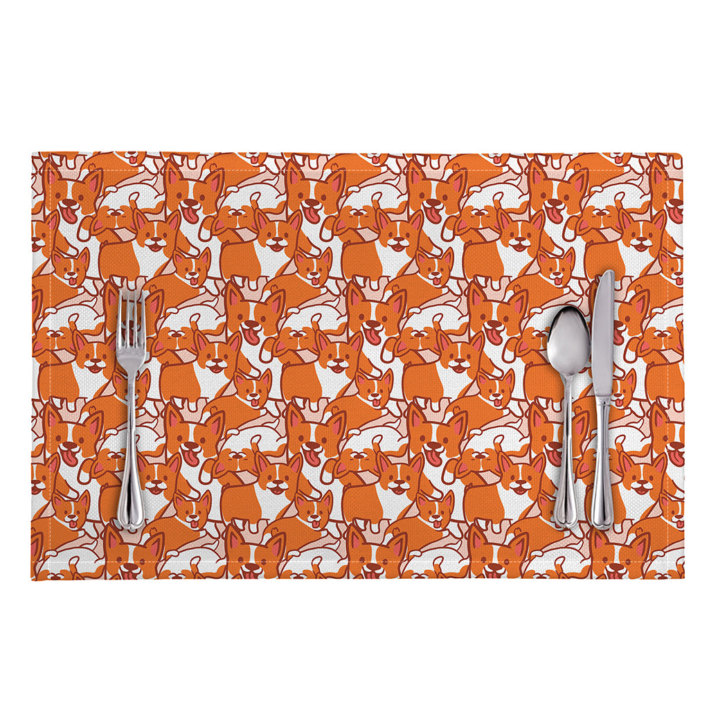 Cute Corgi Pattern Print Placemat