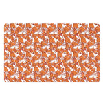 Cute Corgi Pattern Print Polyester Doormat