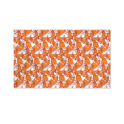 Cute Corgi Pattern Print Polyester Flag