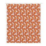Cute Corgi Pattern Print Polyester Shower Curtain